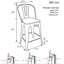 Tabouret de comptoir pivotant en bois massif Berthiaume-633029142-633029143