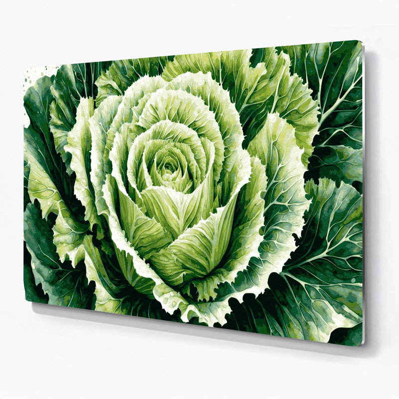 Art mural en métal légumes vert laitue Iceberg