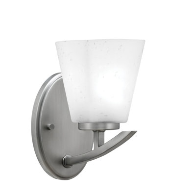 Kurve Wall Sconce With White Muslin Glass