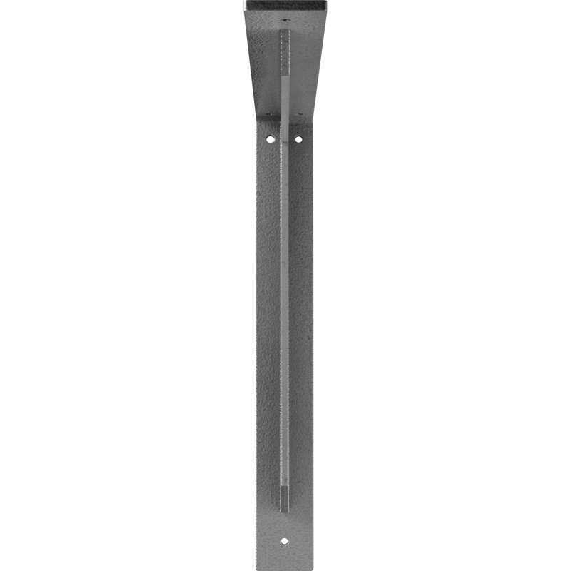 Support en acier martelé l 2 po x P 16 po x H 16 po Stockport, H 16 po x l 2 po x P 16 po, Gris martelé
