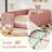 Full  Size Upholstered Platform Bed With Cute Rabbit Ear Shaped Headboard, Safety Rail, And Convenient Storage Pocket, Boucle Fabric – Perfect For Kids' Bedroom-795159230-786033665
