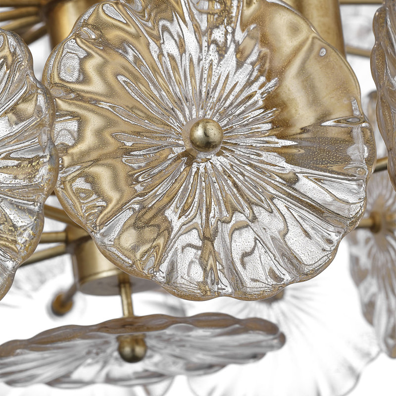 Julie Neill Gianna 24" Chandelie, Gold, Hand-Rubbed Antique Brass