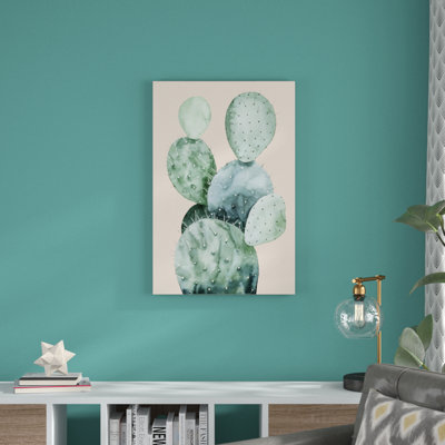 «Cactus on Coral II», peinture sur toile