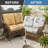 Patio Stretch Cushion Covers, Washable Elastic Bottom Outdoor Couch Slipcovers, Replacement Furniture Protector for Sofa Chair Seat-128948064-128948063