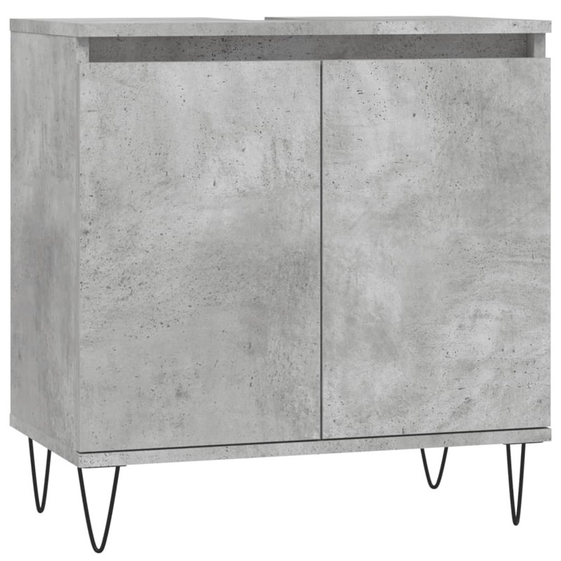 Obadiah Floor Mounted Bathroom Cabinet, Concrete Grey