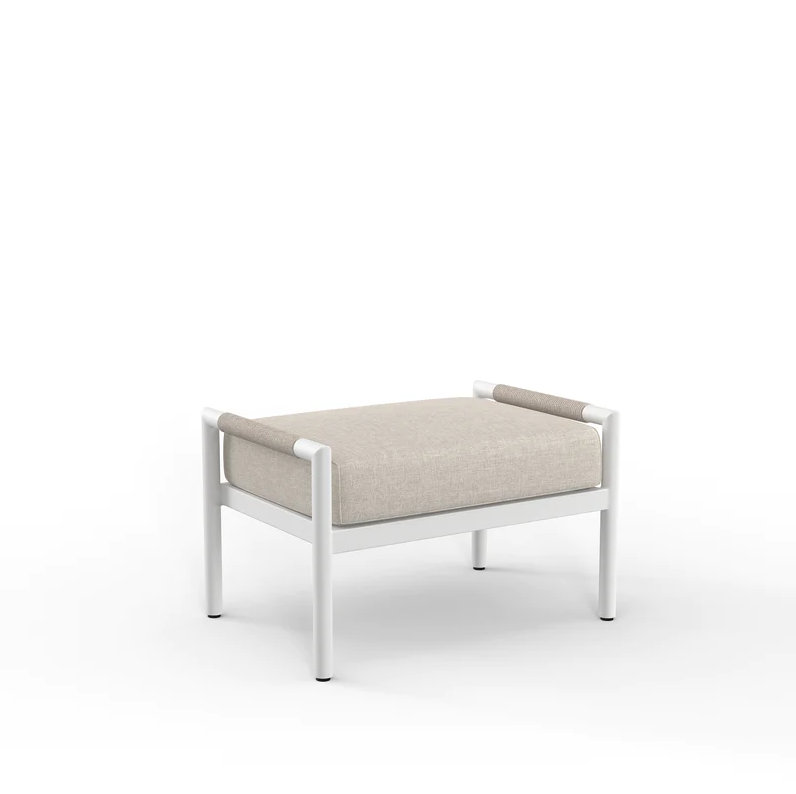 Sabbia Outdoor Ottoman, Echo Ash Sunbrella®