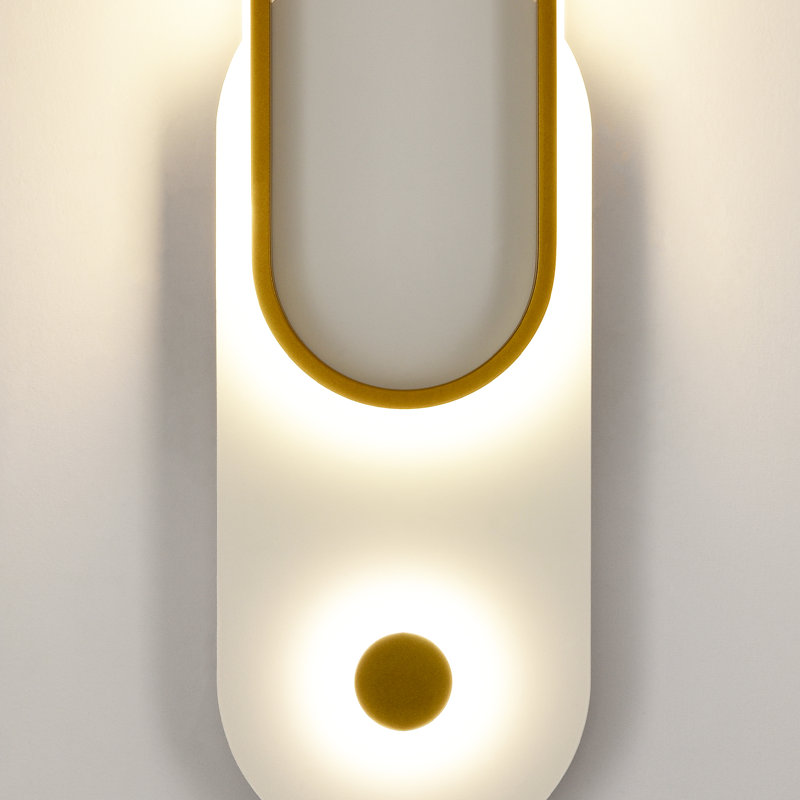 White LED Wall Sconce with Pull Chain Switch