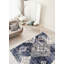 Tapis bleu foncé/beige Widener