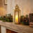 Gold Moroccan Candle Lantern Decorative Candle Holder Lamp for Table or Hanging, Ramadan Decorations, Weddings, Indoor Home Decor, Outdoor Patio or Porch (Set of 2)-452001047-452001041
