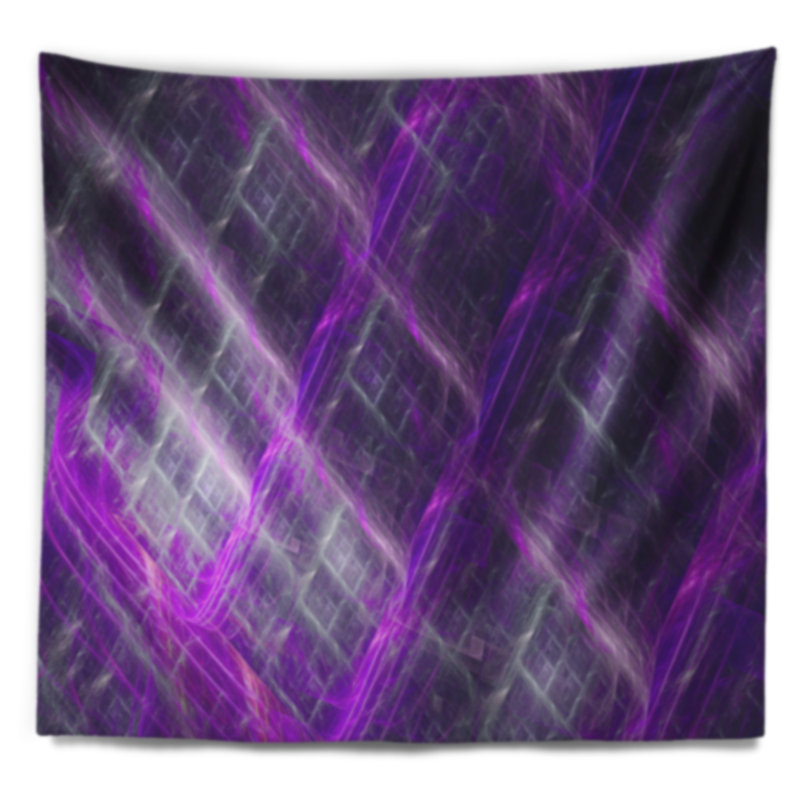 Tapisserie mauve abstraite mauve, H 50 po x l 60 po