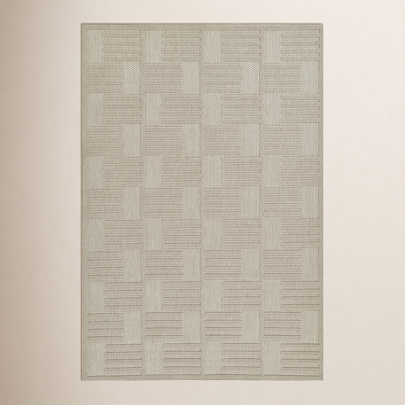 Trilby Beige Indoor/Outdoor Rug, Rectangle 3'11" x 5'7"