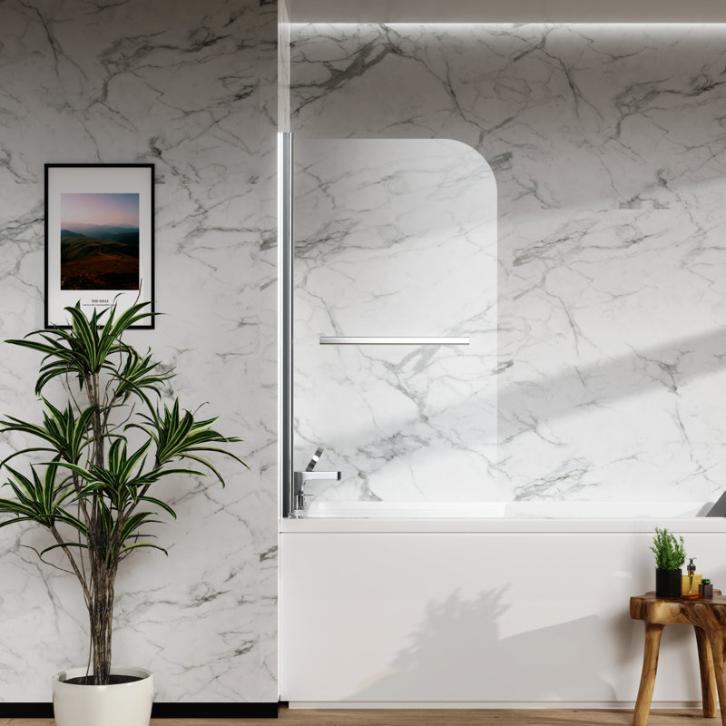 Porte de douche sans cadre 31 "X55"