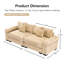 Velours côtelé Camel 92 po 2 places modulaire avec coussins décoratifs, base et agencement pour espaces de vie Canapé modulaire
