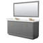 Meuble-lavabo double autoportant 72 po avec plateau en quartz Strada-92723894-92723896-98247790
