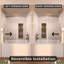 Porte de douche coulissante semi-sans cadre en nickel brossé l 60 po x H 60 po-102264183