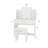 Adjustable Mirror Vanity Table With One Drawer, Spacious Storage For Beauty Essentials, Matching Stool, Compact And Elegant, Ancient White, Particle Board + , 15.63 In Width Mirror, Makeup Brushes,