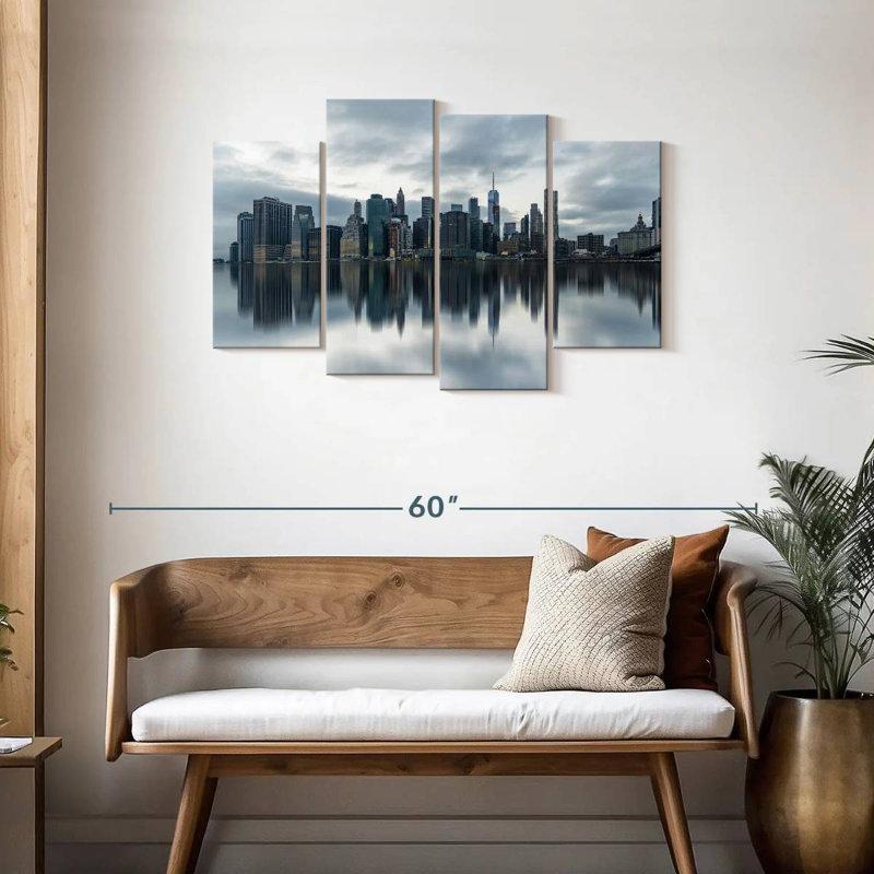 Sireci New York Skyline Reflection, 27" H x 43" W