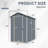 4X6ft Resin Outdoor Storage Shed Kit To Store Patio Furniture  Gray-123950910-123950909