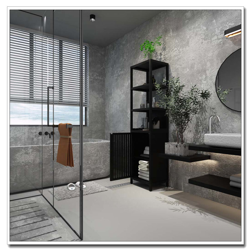 Armoire de rangement haute avec porte à volet