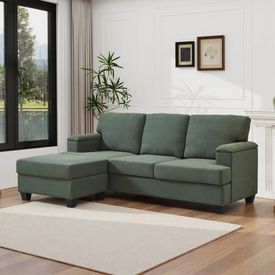 86" Modular Sectional Sofa, L-shaped Comfy Sectional Couches For Living Room, 3-seater Cloud Couches With Ottoman, Modern Deep Seat Sofa With Large Storage