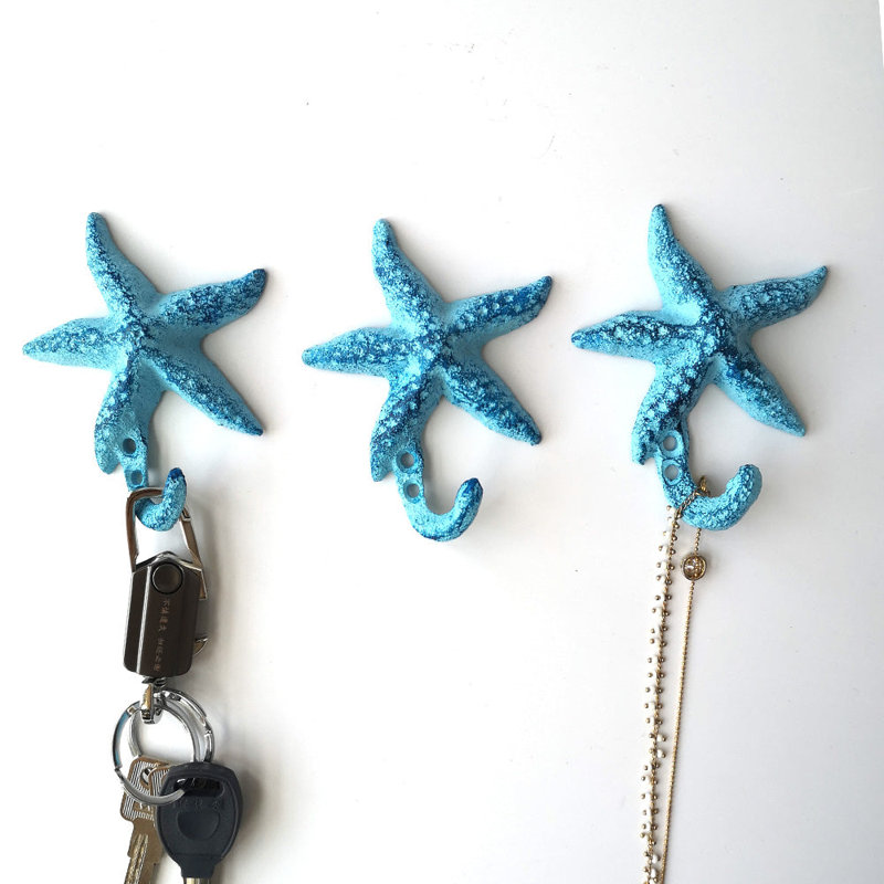 Crochets muraux étoile de mer, 4,5 po