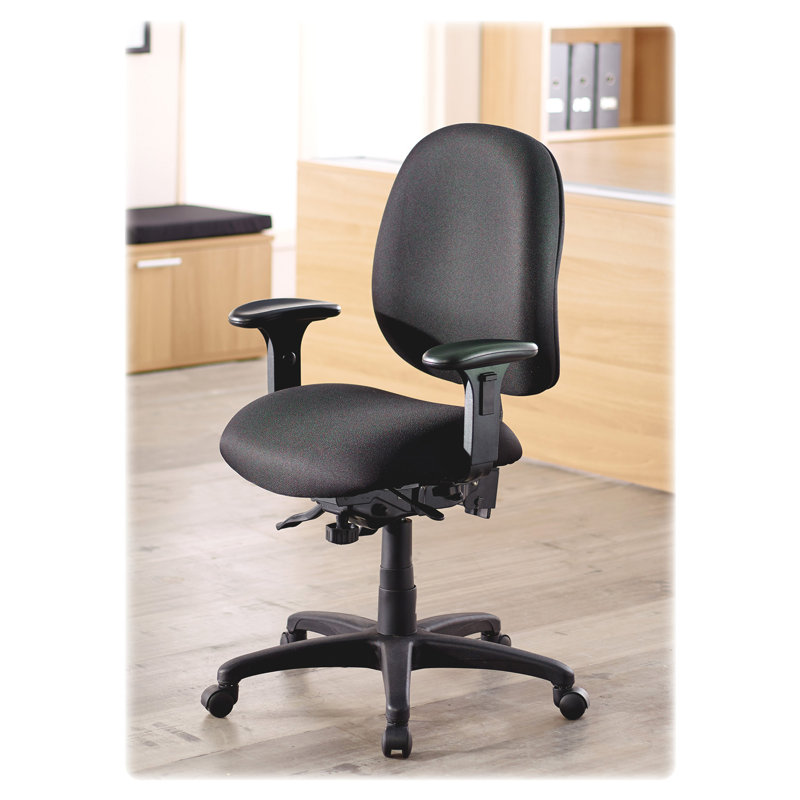 Chaise de travail ergonomique haute performance, Noir