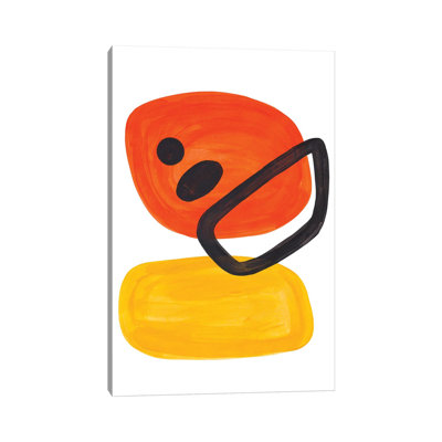 Yellow Orange Orbit by EnShape - Wrapped Canvas Print