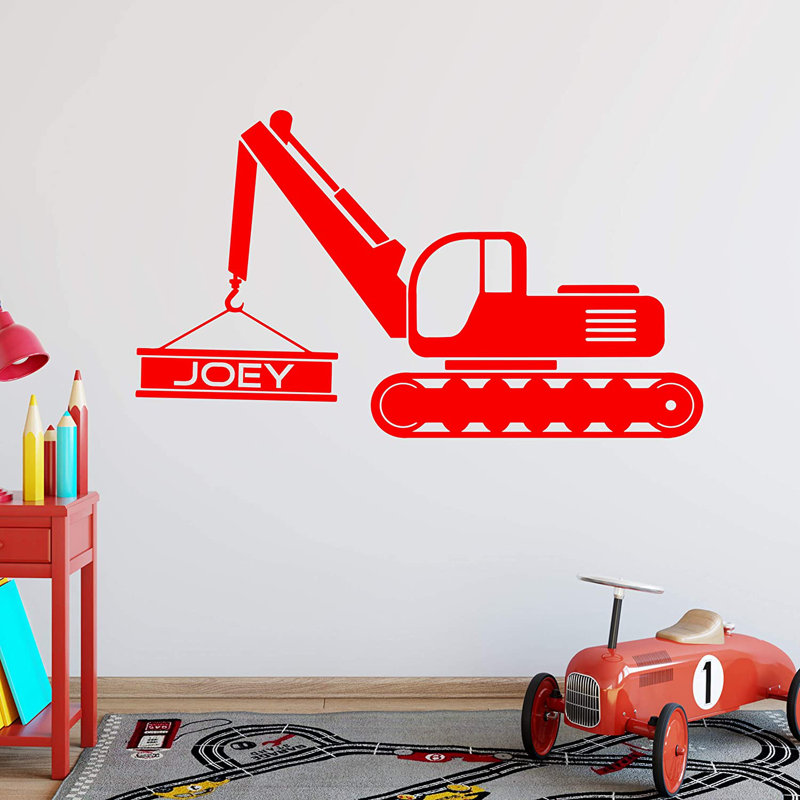 Adhésif mural pelle personnalisée, H 11 po x l 18 po, Oui, Rouge