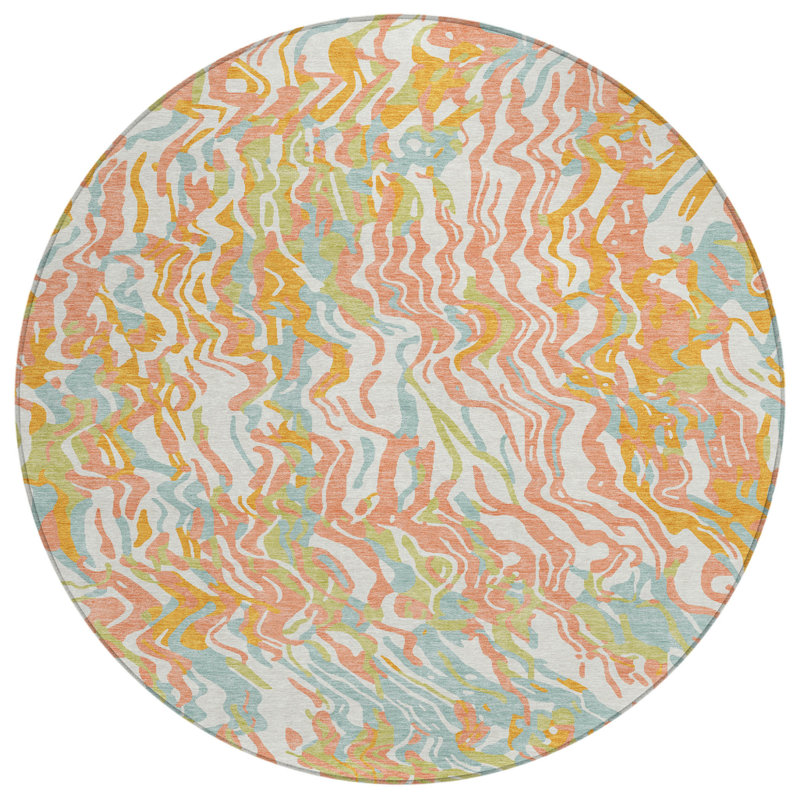 Tapis rond 8 po Coral