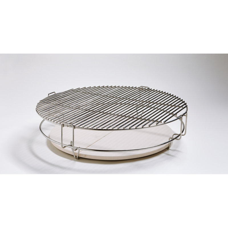 24" BigJoe Charcoal Grill with Side Shelves, Red