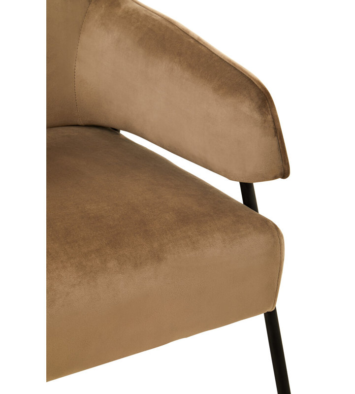 Velvet Club Chair, Orange