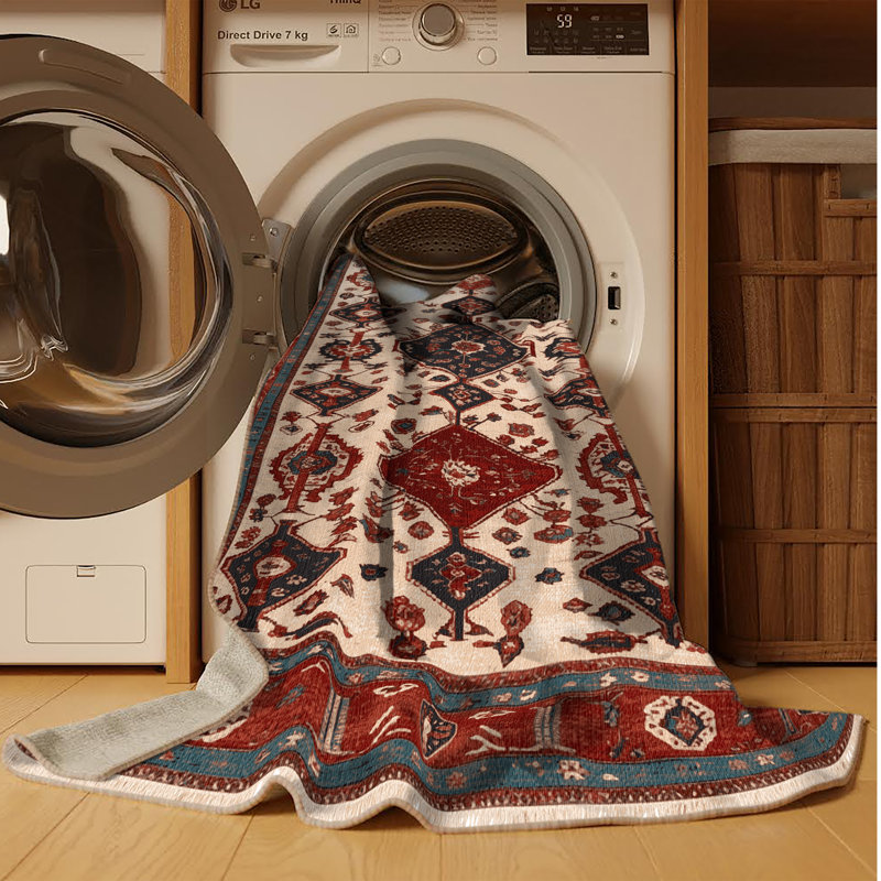 Machine Washable Turkish Brown Area Rug, Rectangle 2' x 3'