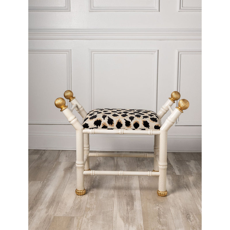 Boca Ocelot Bench, White, Black
