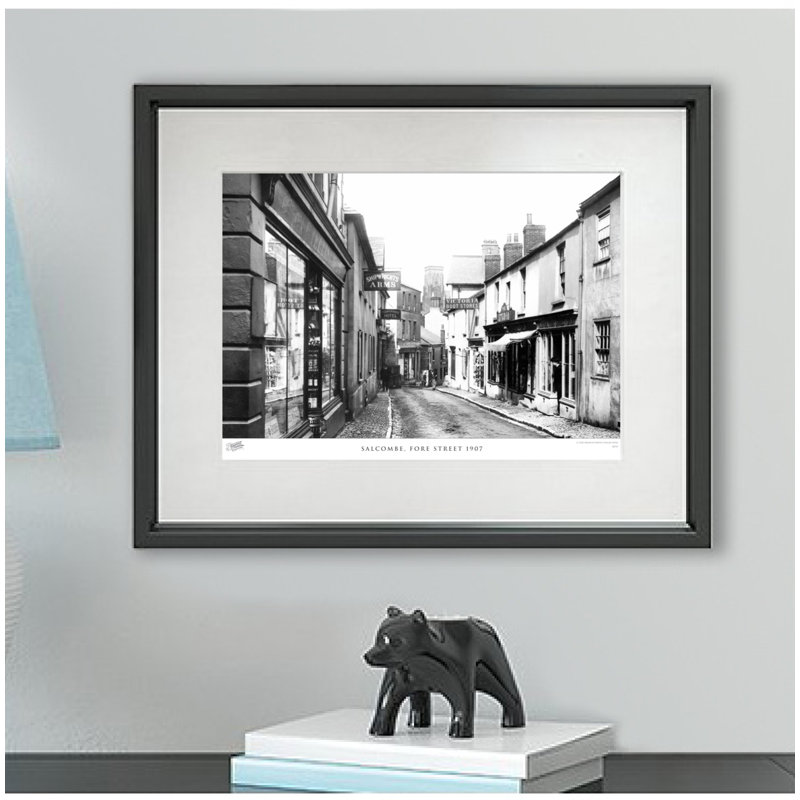 Salcombe, Fore Street 1907 by Francis Frith - Single Picture Frame Print, 40cm H x 50cm W x 2.3cm D