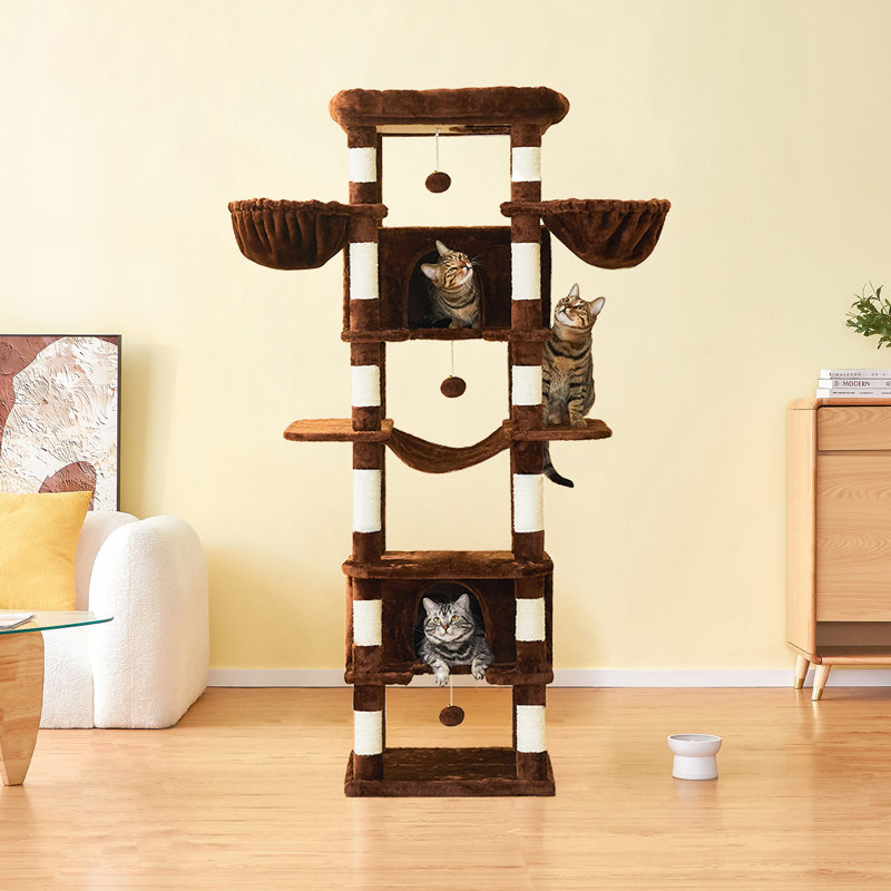 67.7-Inch Large Cat Tree, Brown