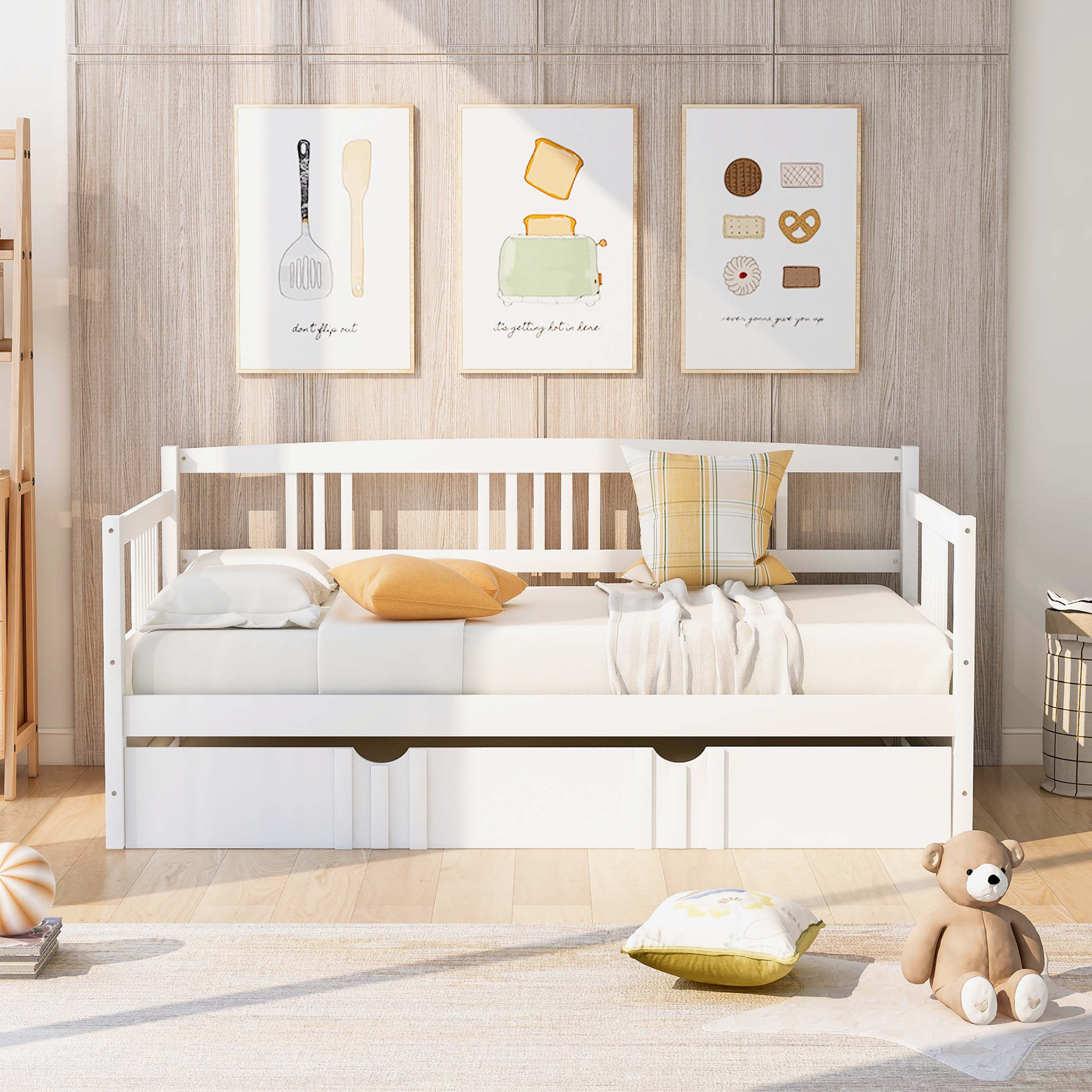 Lark Manor™ Daybed Wood Bed with Twin Size Trundle Wayfair Canada