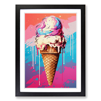 Ice Cream Pop Art - Framed Print