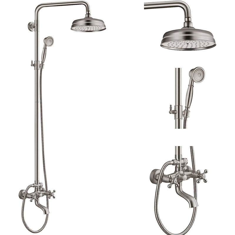 Robinet de douche exposé avec valve brute
