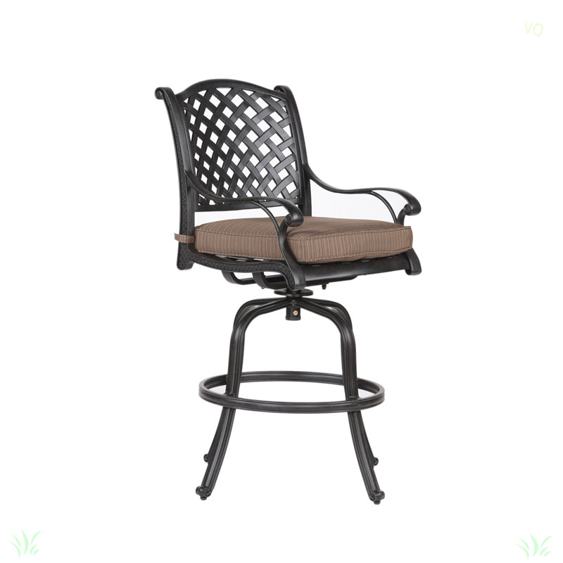Long Aluminum Dining Set With Cushions