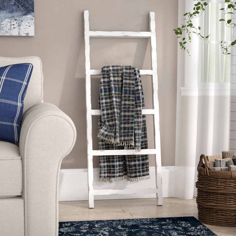 Échelle couverture 4,5 pieds en bois, Blanc