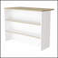 Light Pine 3-Tier Shelf Kitchen Island With Spacious Work Surface And Durable Construction For Enhanced Functionality