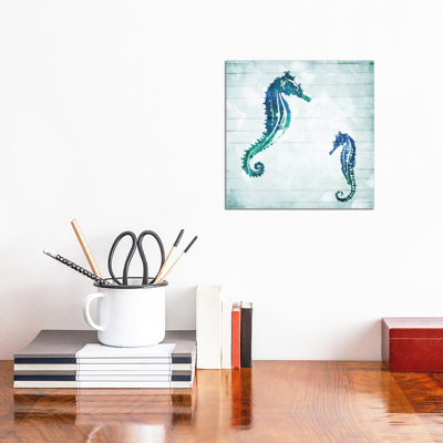 Horses In The Sea by Milli Villa - Wrapped Canvas Painting