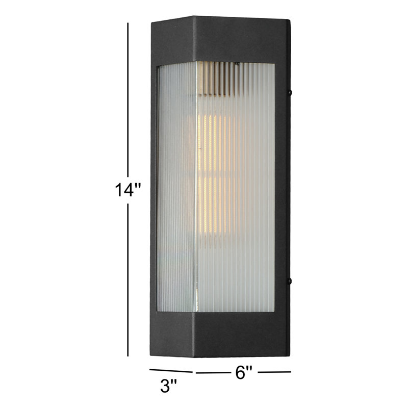 Myra Aluminium Wall Light, 14" H x 6" W x 3" D