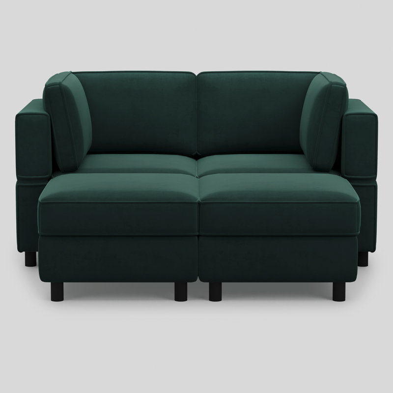 Loveseat Sofa With Two Ottomans