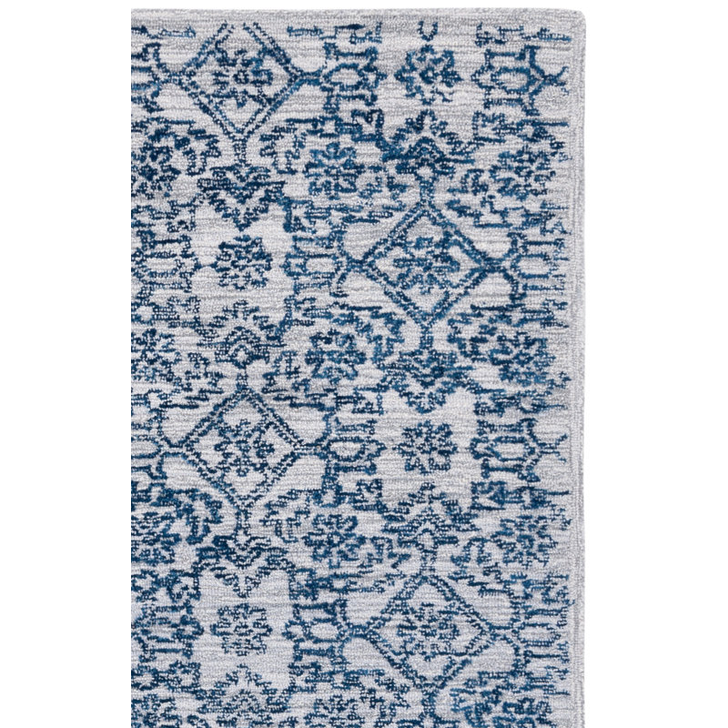 Angeli Hand Tufted Wool And Cotton With Latex Geometric Rug, Rectangle 6' x 9'