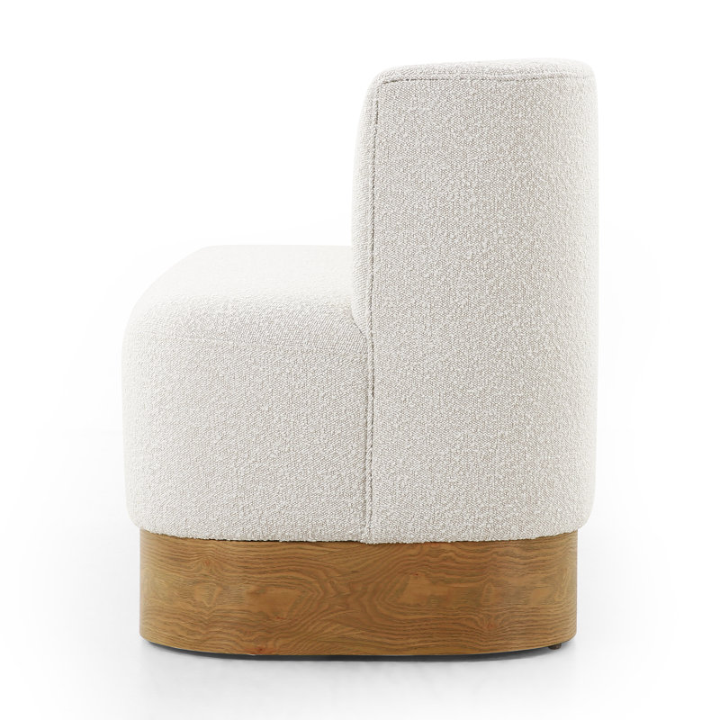 Krista Upholstered Dining Bench, White