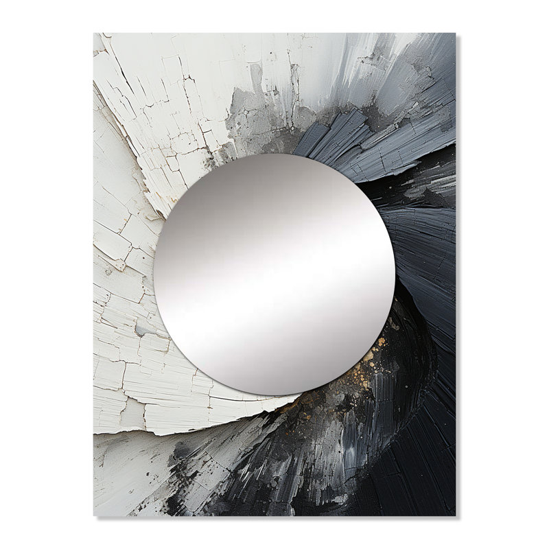 Miroir décoratif en spirale abstraite, miroir mural moderne, 32 po x 24 po