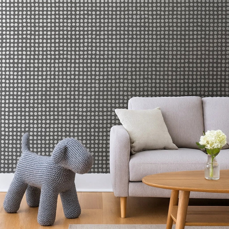 Papier peint géométrique géométrique mat gris foncé géométrique
