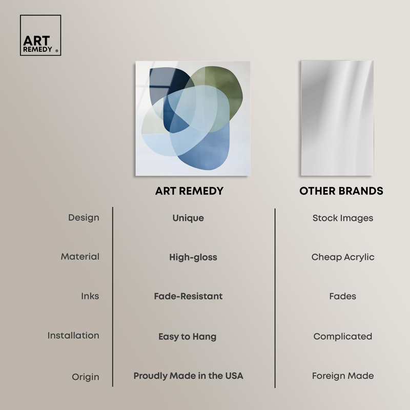 Décoration murale Serene Overlap I par Art Remedy, prête à être accrochée, H 20 po x l 20 po