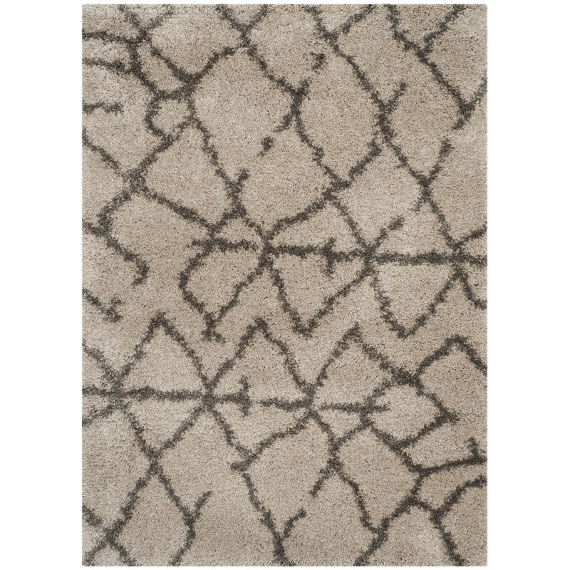 Sgb-Belize Shag Performance Abstract Rug, Rectangle 4' x 6'